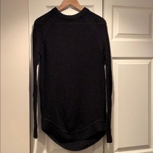 lululemon black long fitting sweater